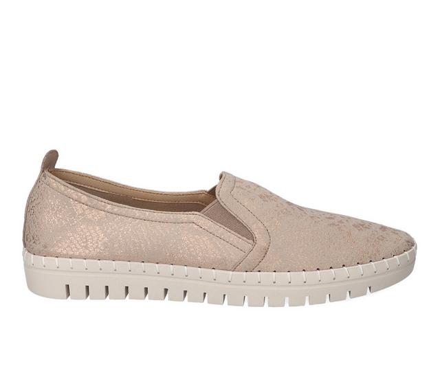 Women's Easy Street Fresh Slip-On Shoes in Champagne Snake color