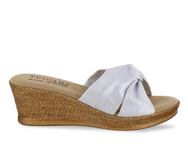 Women's Tuscany by Easy Street Dinah Wedges in Silver color