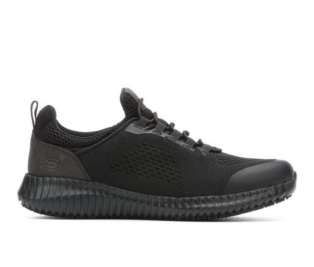 Women's Skechers Work Cessnock Carrboro 77260 Slip-Resistant Shoes in Black color