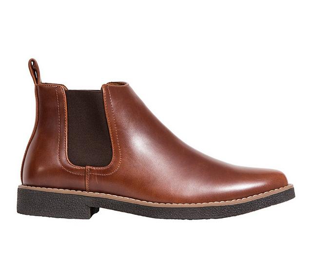 Men's Deer Stags Rockland Chelsea Boots in Redwood/Dk Brwn color