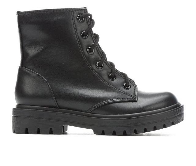 Girls' Unr8ed Little Kid & Big Kid Firm Combat Boots in Black color