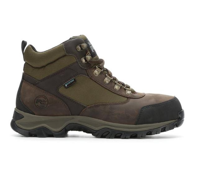 Men's Timberland Pro A1Q8O Keele Ridge Waterproof Sustainable Work Boots in Brown color