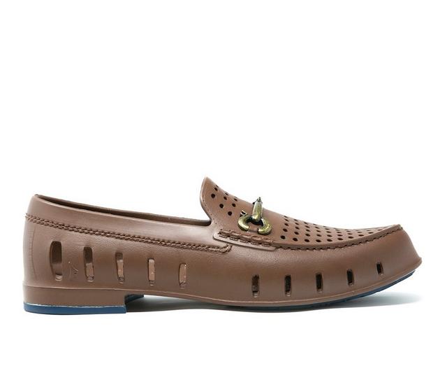 Men's FLOAFERS Chairman Bit Waterproof Loafers in Brown/Navy color