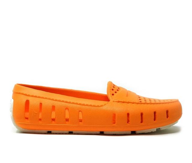 Women's FLOAFERS Posh Driver Waterproof Loafers in Orange/White color