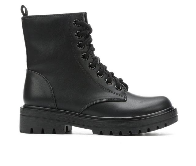 Women's Unr8ed Firm Combat Boots in Black color