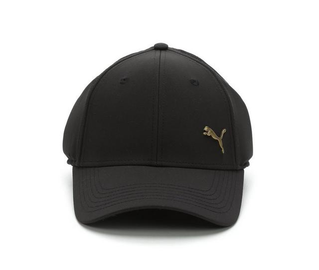 Puma Men's Alloy Stretch Fit Cap in Black/Gold S/M color