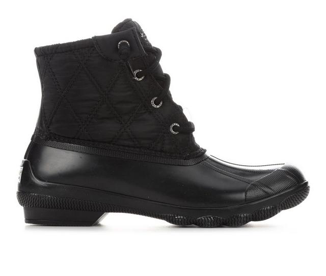 Black sperry duck boots on sale online