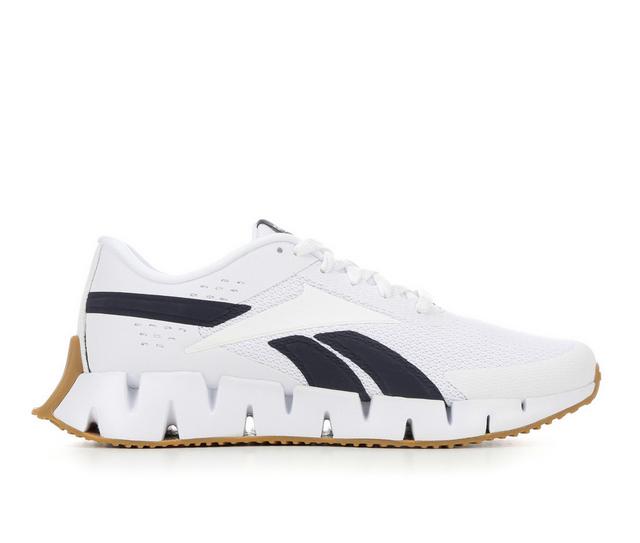 Men's Reebok Zig Dynamica Running Shoes in White/Navy/Gum color