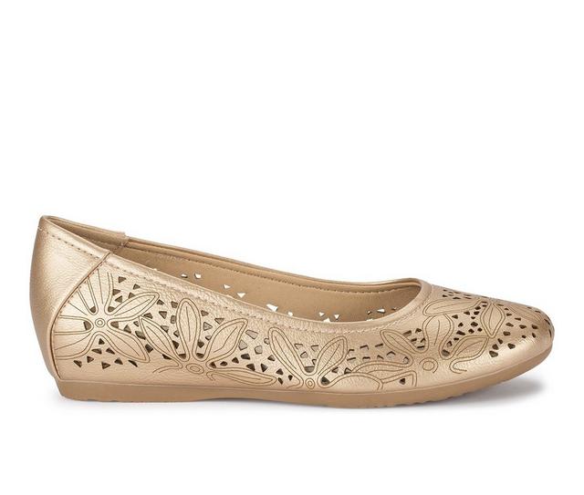 Women's Baretraps Mariah Flats in Light Gold color