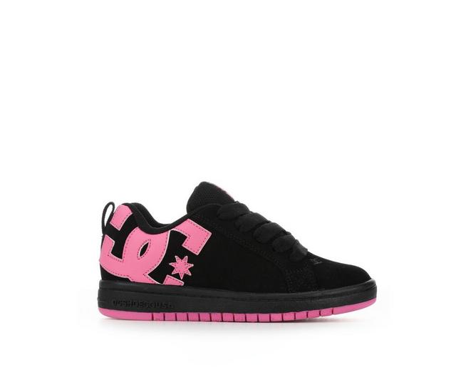 Girls' DC Little Kid & Big Kid Court Graffik Sneakers in Black/Pink color