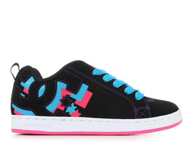 Girls' DC Little Kid & Big Kid Court Graffik Sneakers in Neon Lights color