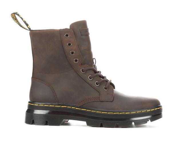 Women's Dr. Martens Combs Leather Combat Boots in Gaucho color