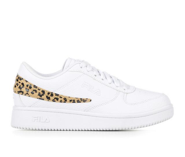 Women's Fila A-Low Sneakers in White/Leopard color