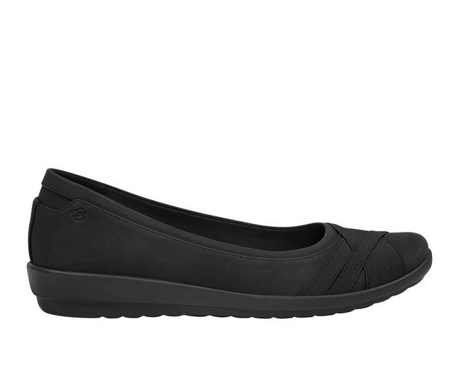 Women's Easy Spirit Acasia Flats in Black color