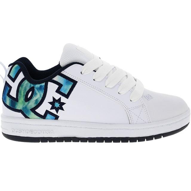 Boys' DC Little Kid & Big Kid Court Graffik Sneakers in White/Blu/Green color