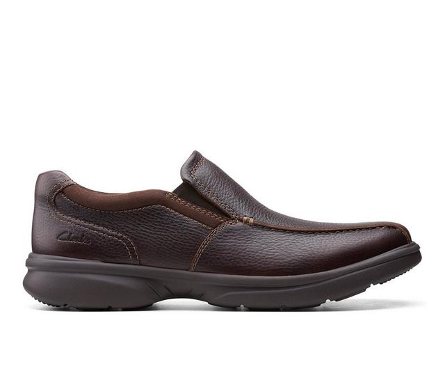 Men's Clarks Bradley Step Slip-On Shoes in Brown Tumbled color