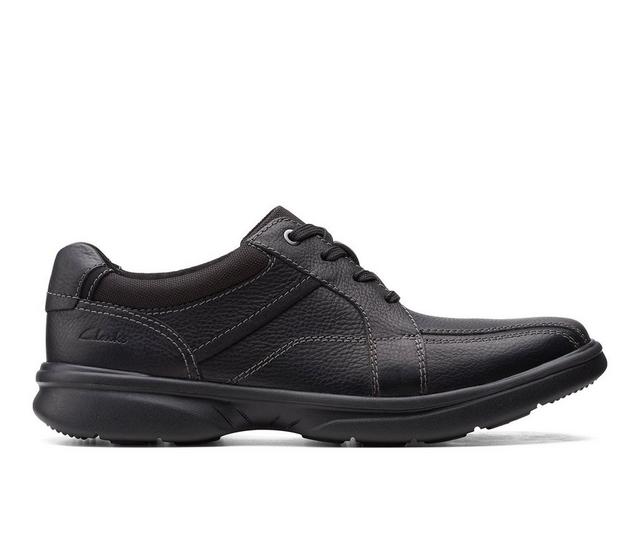 Men's Clarks Bradley Walk Oxfords in Black Tumbled color