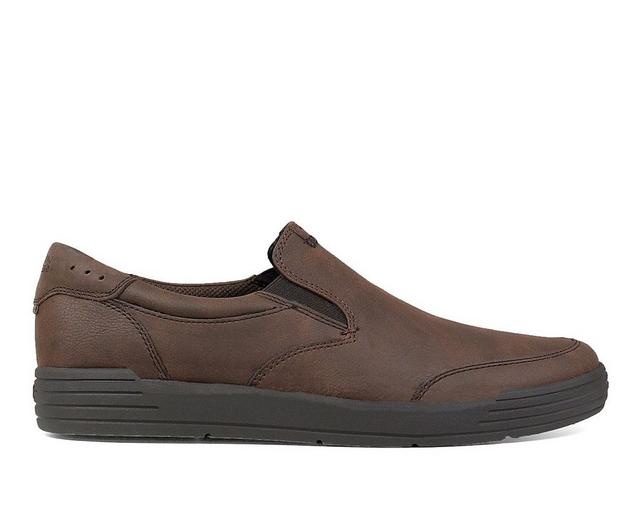 Men's Nunn Bush City Walk Slip-On Shoes in Dark Brown color
