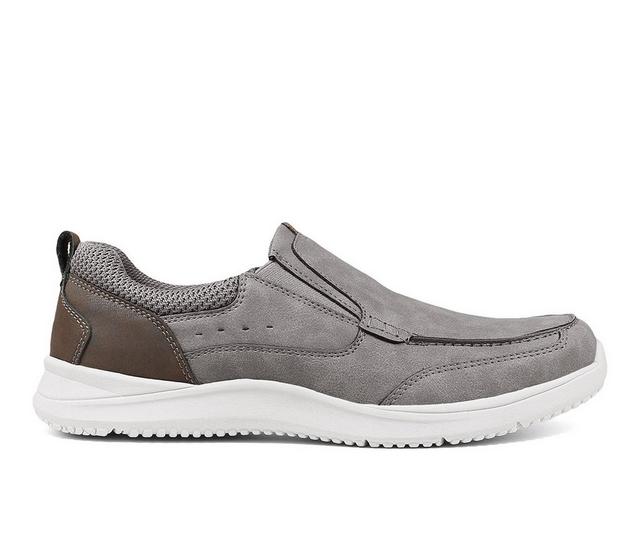 Men's Nunn Bush Conway Moc Toe Slip-on Slip-On Shoes in Gray color