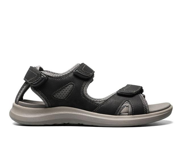 Men's Nunn Bush Rio Vista 3-Strap Outdoor Sandals in Black Multi color
