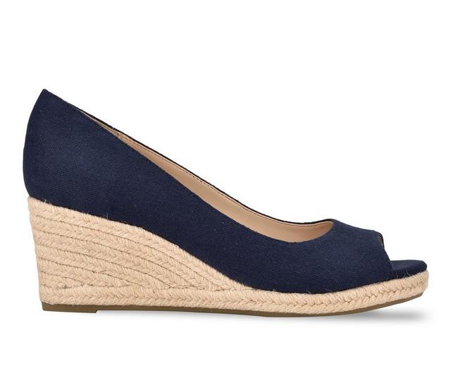 Women's Bandolino Nuri Wedges in Navy color