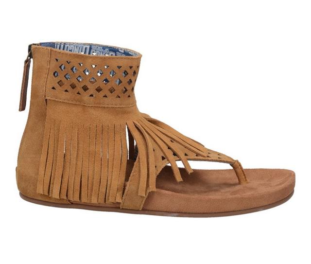 Women's Dingo Boot Heat Wave Footbed Sandals in Camel color