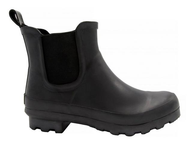 Women's London Fog Wembley Chelsea Rain Boots in Black color