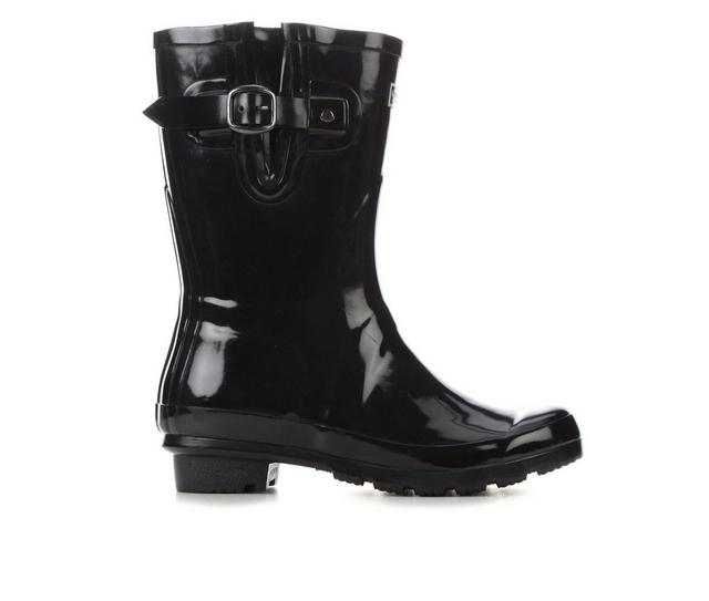 Women's London Fog Tally Rain Boots in Black color