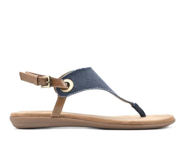 Women's White Mountain London Sandals in Denim Blue color