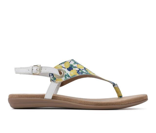 Women's White Mountain London Sandals in Yellow Multi color