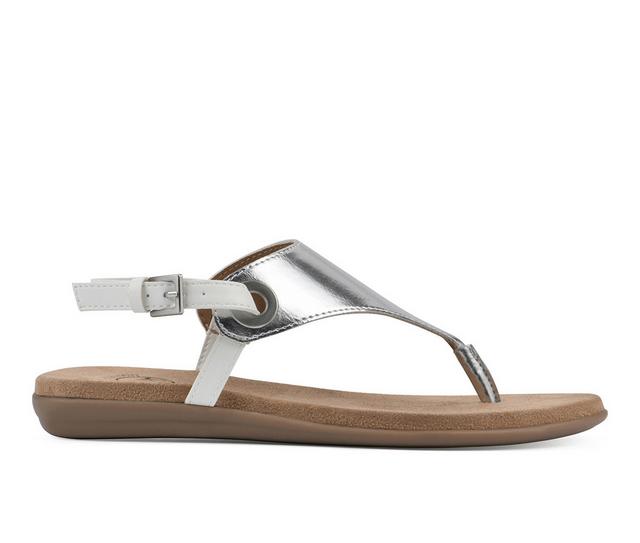 Women's White Mountain London Sandals in Silver color