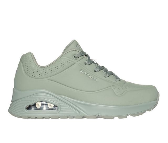 Women's Skechers Street Uno Stand On Air 73690 Wedge Sneakers in Sage color