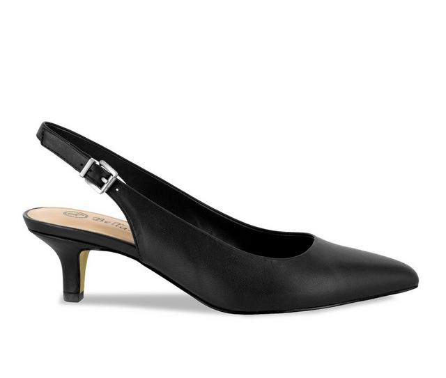 Women's Bella Vita Scarlett Pumps in Black Leather color