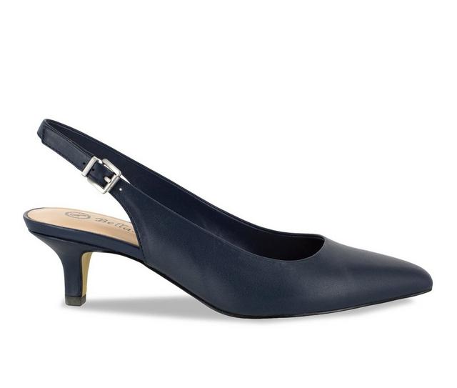 Women's Bella Vita Scarlett Pumps in Navy Leather color