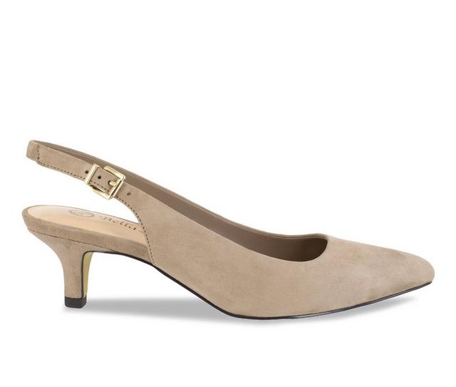 Women's Bella Vita Scarlett Pumps in Almond Suede color