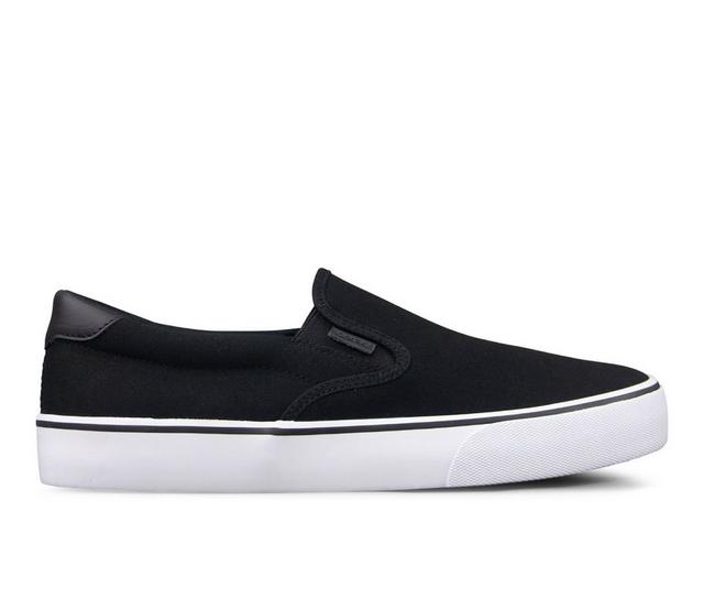 Men's Lugz Clipper Slip-On Sneakers in Blk/Wht/Blk color