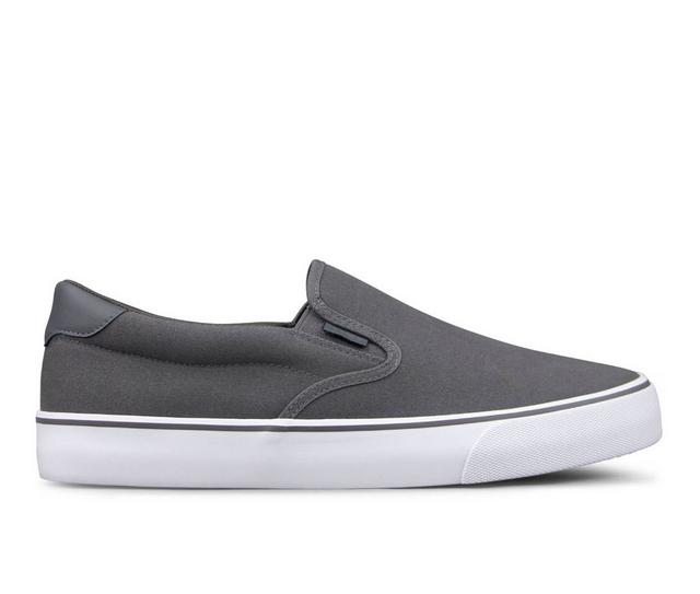 Men's Lugz Clipper Slip-On Sneakers in Dk Grey/White color