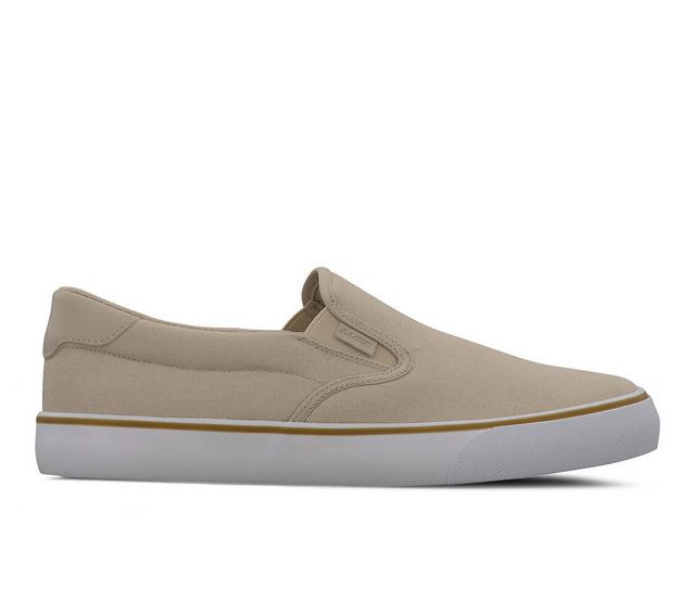 Men's Lugz Clipper Slip-On Sneakers in Tan/White/Gum color