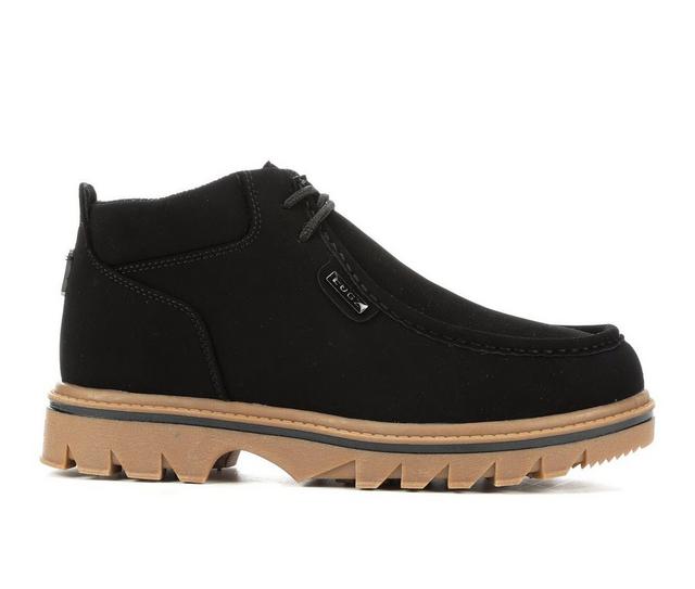 Men's Lugz Fringe Boots in Black/Gum color