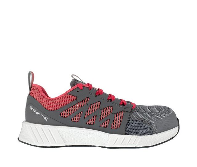 Men's REEBOK WORK Fusion Flexweave Composite Toe Safety Shoes in Grey/Red color