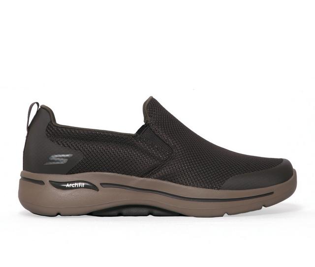 Men's Skechers Go Arch Fit 216121 Slip-On Sneakers in Taupe color