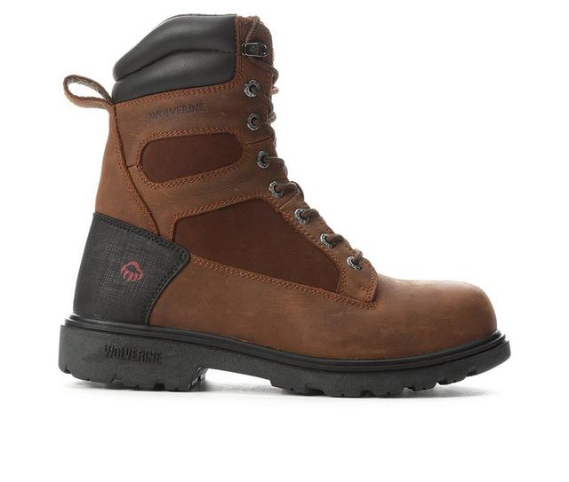 Men's Wolverine Bulldozer 2.0 8 In Steel Toe Work Boots in Cafe Caramel color