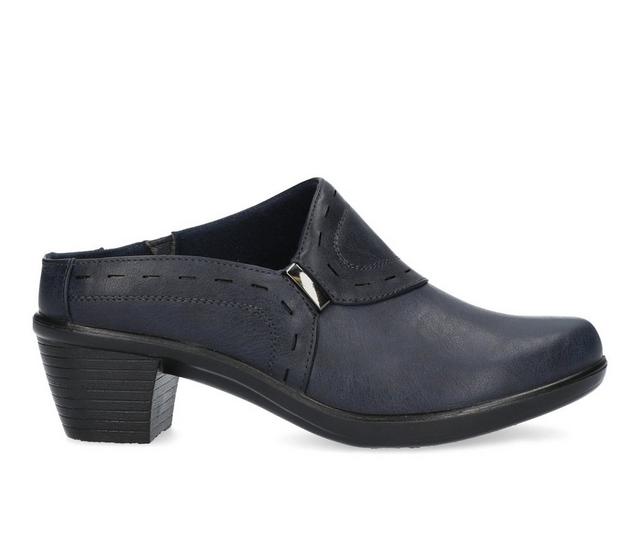 Women's Easy Street Cynthia Clogs in Navy color