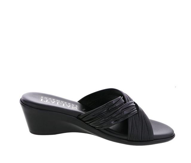 Women's Italian Shoemakers Saylor Wedges in Black color