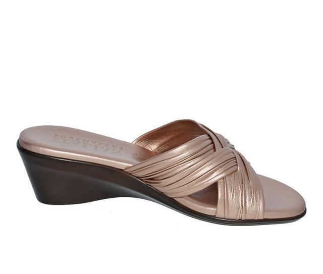 Women's Italian Shoemakers Saylor Wedges in Rose Gold color