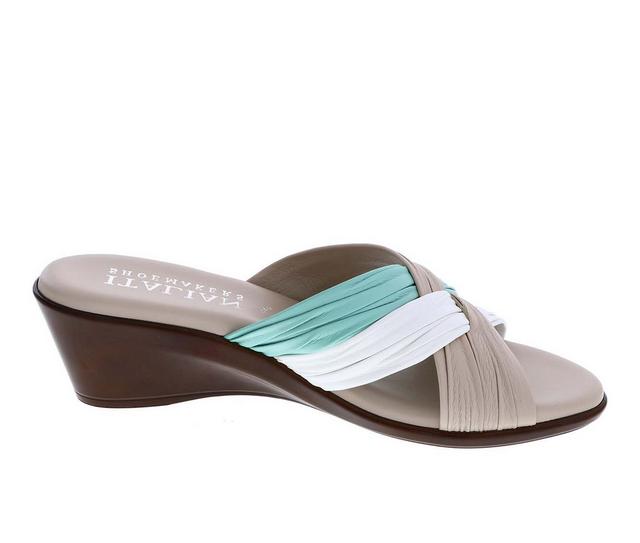 Women's Italian Shoemakers Saylor Wedges in Taupe Multi color
