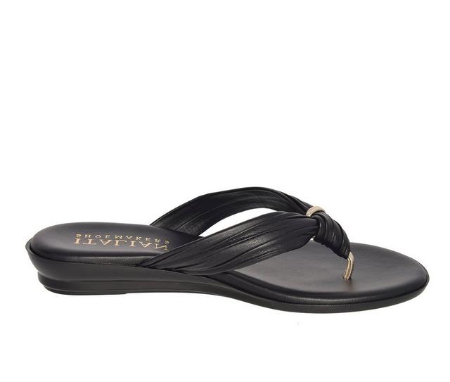 Women's Italian Shoemakers Aleena Flip-Flops in Black color