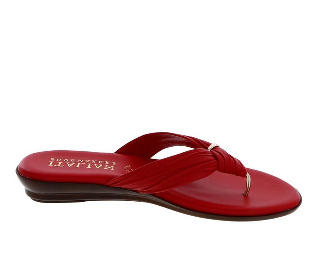 Women's Italian Shoemakers Aleena Flip-Flops in Red color