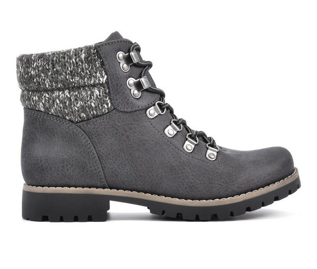 Women's Cliffs by White Mountain Pathfield Fashion Hiking Boots in Charcoal color