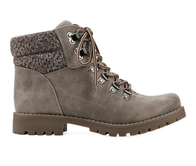Women's Cliffs by White Mountain Pathfield Fashion Hiking Boots in Stone Wide color